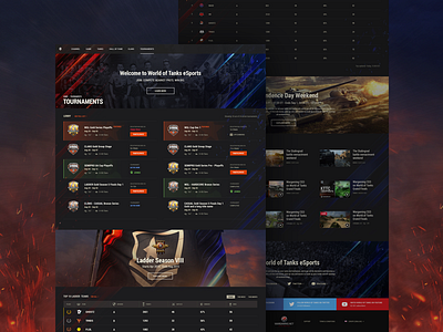 World of Tanks: Tournaments design design system interface portal tanks tournaments ui ux website world of tanks wot