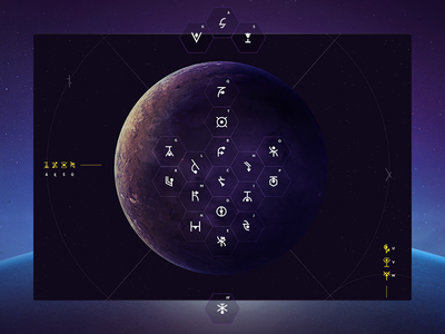 Master of Orion: Language alphabet design font inspiration interface letters masteroforion typography ui uikit ux wargaming