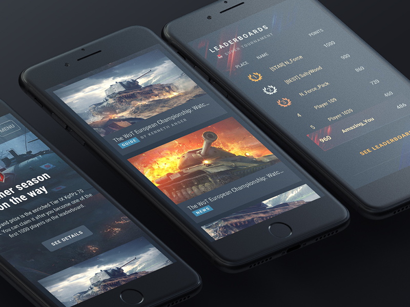 WoT Blitz Portal wargaming design web experience ux ui mobile design system wot tanks portal