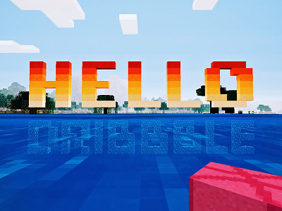 Hello Dribbble debut dribbble first shot firstshot hello hellodribbble minecraft