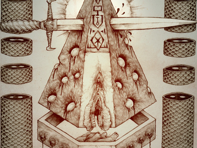 Vagamid - Lord of Fish drawing eyes pencil pyramid scales