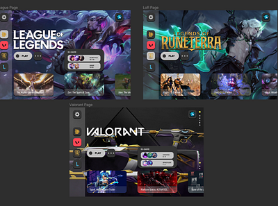 Riot Client Re-imagined client game gaming graphic design interface landing ui ux