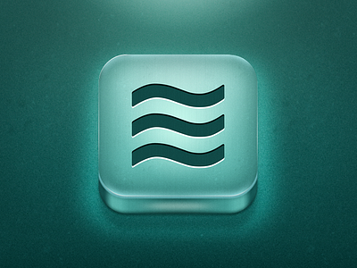 Rivr App Icon 3d app icon rivr shine tourquoise waves