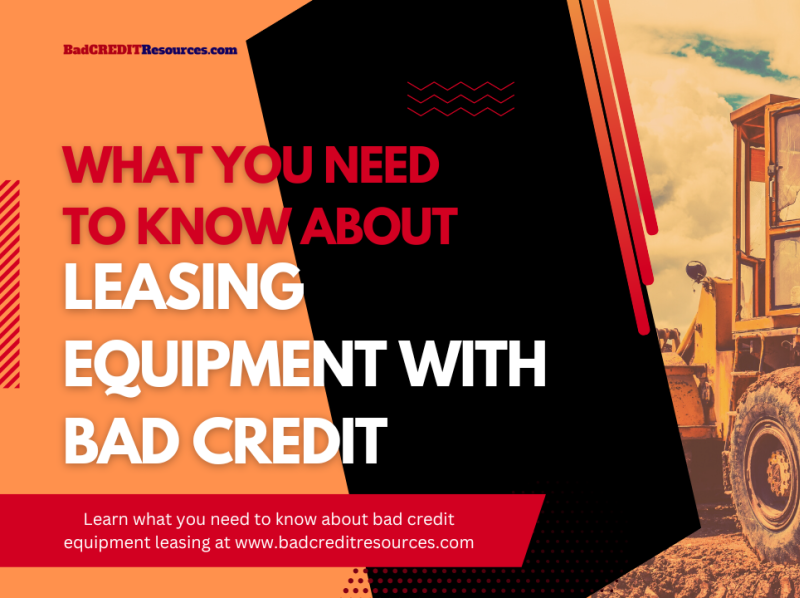 Bad Credit Equipment Leasing by Bad Credit Resources on Dribbble