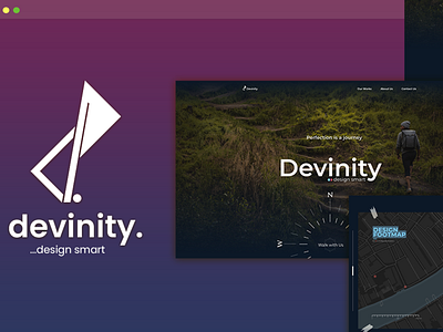 Devinity website board branding graphic design ui