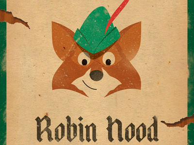 Robin Hood design disney fox poster robin hood