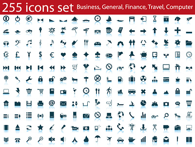 Icon set banner design graphic design illustration logo typography