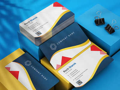 Business card design with mockup