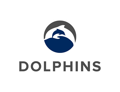 Dolphins logo banner design graphic design illustration logo typography vector