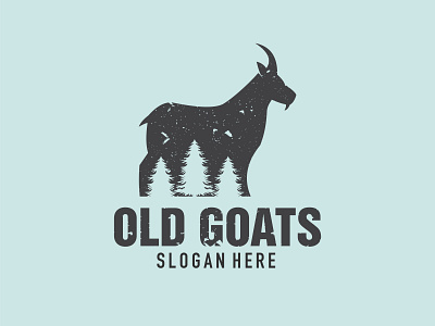Goats Logo banner branding design graphic design illustration logo typography vector