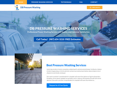 Website UI Design for Pressure Washing Company design figma ui ux webdesign website