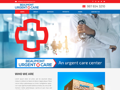 Website UI Design for Urgent Care design figma ui ux webdesign website