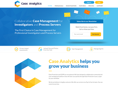 Website UI Design for Case Analytics design figma ui ux webdesign website