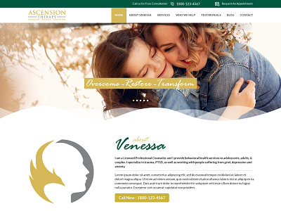 Website UI Design for Therapy Service Provider design figma ui ux webdesign website