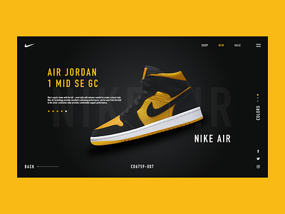 Nike Air shop app design illustration nice nike nike air shopping ui ux web design 品牌 应用