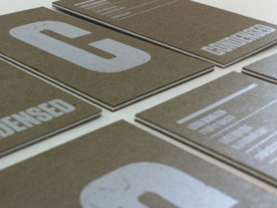 Condensed Business cards