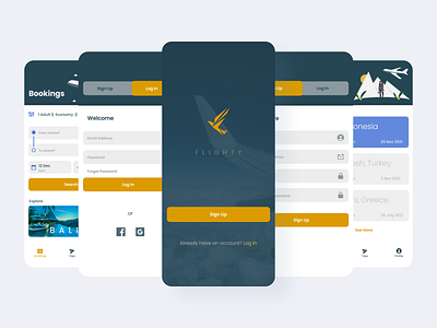 Flighty (Flight Booking Service) airline design flight booking interface design product design ui ux