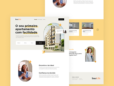 ImoLife - Real estate agency app branding design figma graphic design illustration logo typography ui ui design ux ux design vector