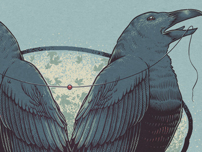 Love for Life birds brian digital drawing illustration luong raven ravens valentines