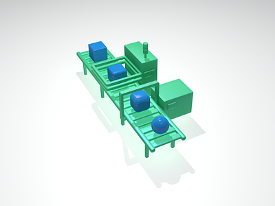 Production Line 3d c4d factory industry manufacturing modeling practice production line