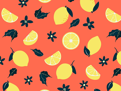 Lemon pattern citrus design floral gift wrap graphic design illustration lemon pattern seamless vector