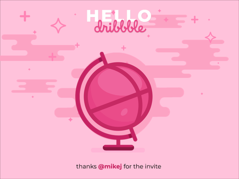 Hello Dribbble animation design illustration minimal ui vector web