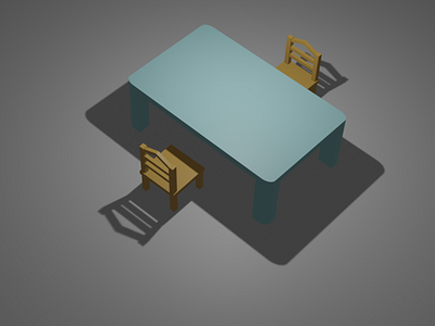 Table & Chair 3d chair graphic design table table and chair