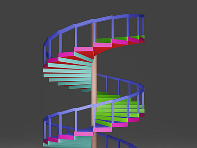 Low Poly Spiral Stairs low low poly spiral stairs poly spiral stairs