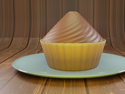 Cupcake 3D Mockup 3d cake cupcake graphic design