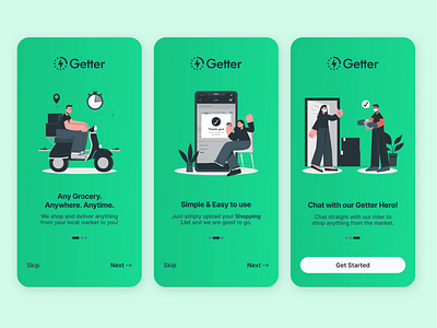 Mobile app - Onboarding Screens app design design inspiration figma flat design gradient groceryapp illustration minimal onboarding onboarding screen onboarding screens onboarding ui ui uidesign ux