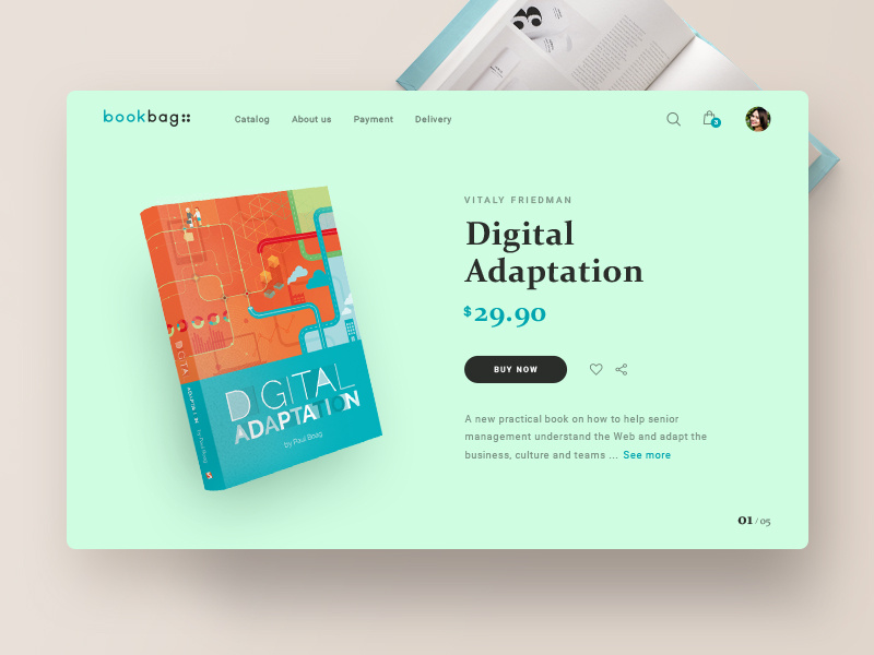 Bookbag Home Page by Olha Skuridina for UGEM on Dribbble