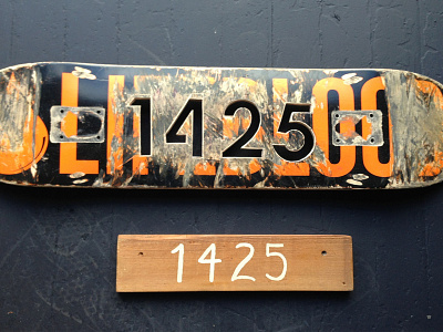 Last Place & Commonwealth Skateboarding Address Sign