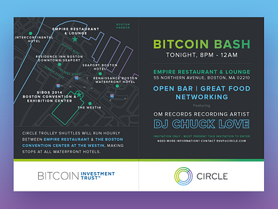 Circle Bitcoin Bash Invitation bitcoin circle graphic design invitation