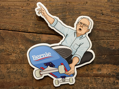Bernie Shreds Sticker bernie sanders skateboard sticker