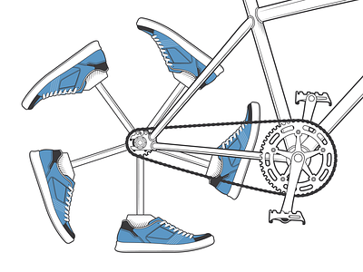 Bike bike graphic design illustrator portland sneakers