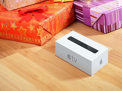 Apple TV Set-top Device Box Render