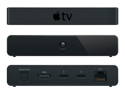 Apple TV Set-top Device - All Views apple apple tv industrial design