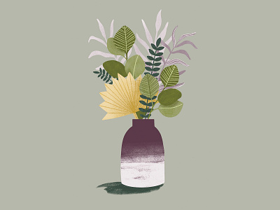 Violet vase illustration procreate