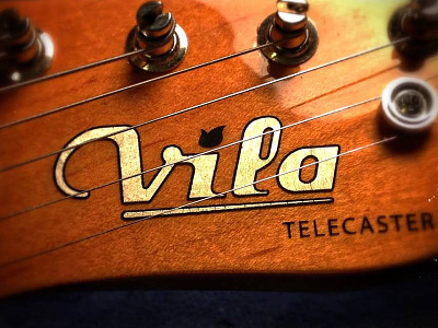Vila Guitars Logo - Decal application custom decal electric final guitar headstock inlay logo luthier solidbody vector waterslide