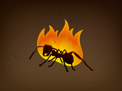 Ant on fire (w/Photosop) android ant fire games ios logo smartphone studio tablet vector