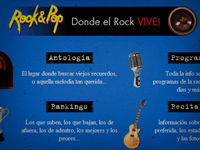 My first web site design first job pop professional radio rock web