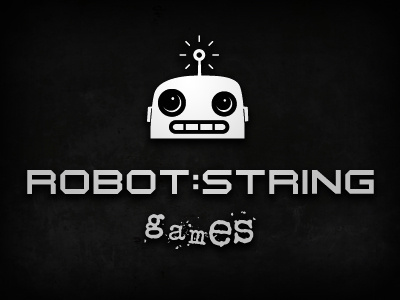 Robot:String logo company games logo robot smartphone string studio vector