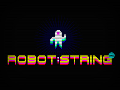 Robot:String #4 8 bit company games iteration logo retro robot smartphone spectrum string studio vector