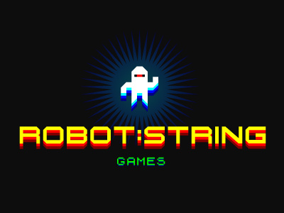 Robot:String #5 8 bit company games iteration logo retro robot smartphone spectrum string studio vector