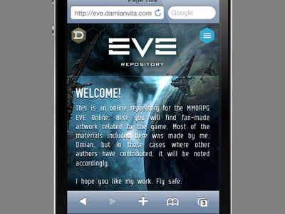 Eve Online responsive Repository design eve fansite game mmorpg online repository responsive space web