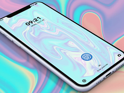 Lock screen Design | Grizzly Mobile App Ui Kit adroid ui kit android home screen animated mockup animation dark mode fingerprint free ui kit glassmorphism ios ui kit iphone mockup lock screen motion passcode pattern lock retro ui kit ux design xd ui kit