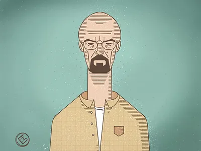 Walter White (Breaking bad) breaking bad character design design digital art drawing face george samuel guy heisenberg illustration interaction ipad drawing logo man motion graphics painting process sgeorge699 walter white