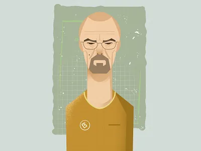 Walter White (Breaking bad) flat illustration animation breaking bad bryan cranston cartoon character design dark ui design digital art ecommerce george samuel illustration interaction interaction design ipad drawing landing page logo painting procreate sketching walter white