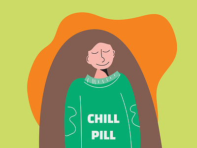 Take a chill pill illustration animation art chill pill cool girl digital art drawing george samuel illustration ipad art painting procreate relax relaxing sad girl sgeorge699 speed art yellow