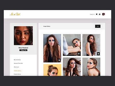 Profile Details - Ask A Stylist about animation articles list ask a stylist calendar dark ui design ecommerce free ui kit gallery george samuel illustration images interaction landing page logo profile sessions time slots upload